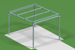 carport 4x5 m otel zincat