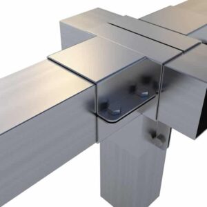 1010-08 Piesă de îmbinare tip T dublu – ieșire dreaptă – 10x10cm