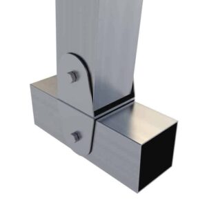1010-17 Piesă de îmbinare articulație tip U – dublu drept – 10x10cm