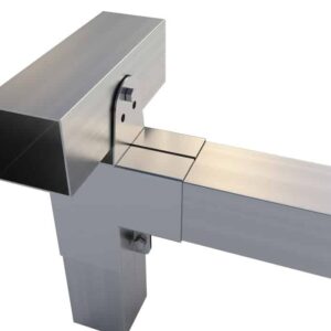 1010-23 Piesă de îmbinare tip L pentru țeavă superioară înclinată – 10x10cm