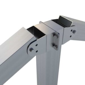1010-27 Piesă de îmbinare pe stâlp cu pantă dublă – 10x10cm